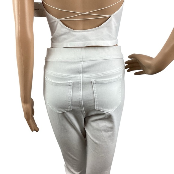 Free People Intimately White Strappy Back Bralette Crop Top Size M/L - Picture 7 of 8